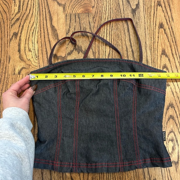 XOXO Dark Wash Matching Set with Red Stitching - Picture 7 of 9